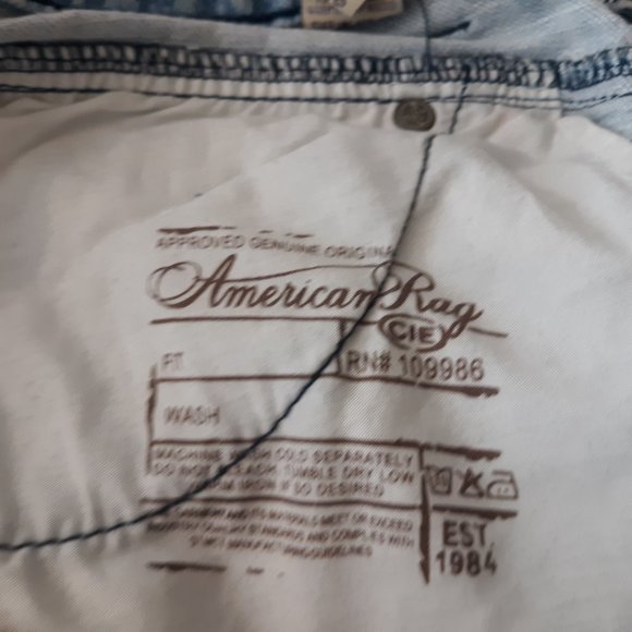 American Rag Cie Jeans Womens Size 11 Juniors Straight Light Wash Denim Mid Rise - Picture 8 of 12